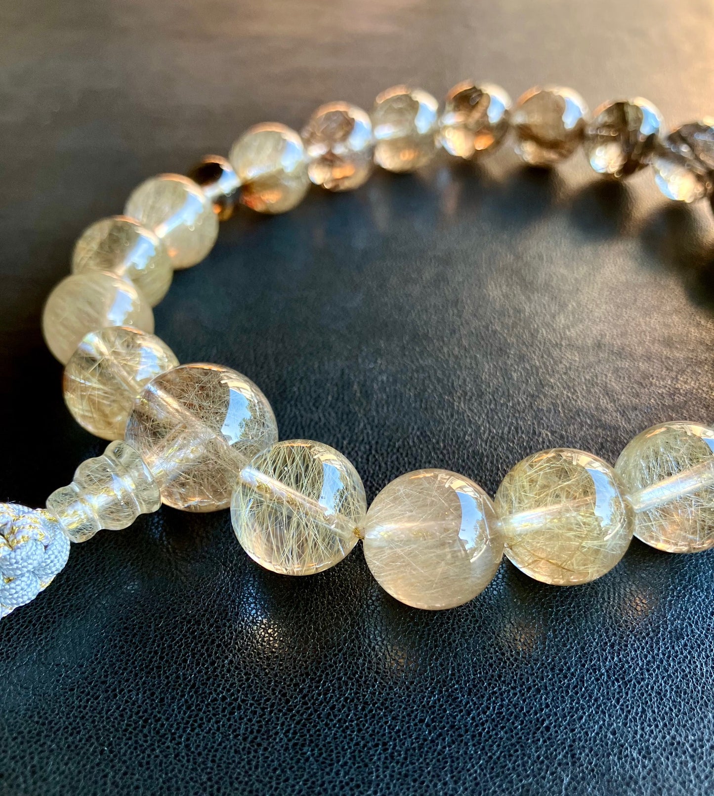 MIXルチルクオーツ・グラデーション20玉単念珠共仕立