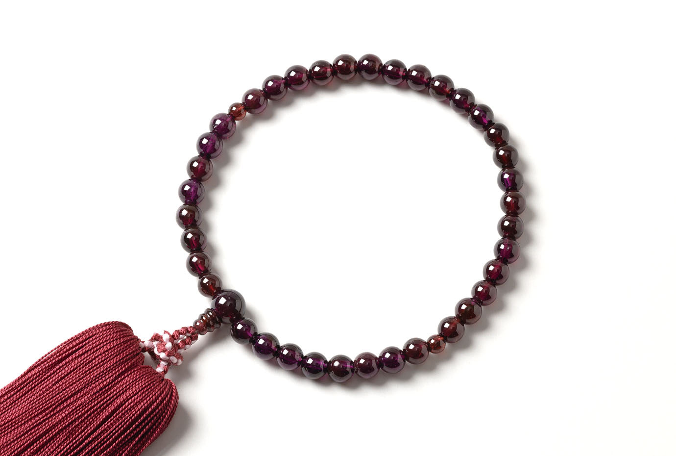 ガーネット7ミリ単念珠共仕立
