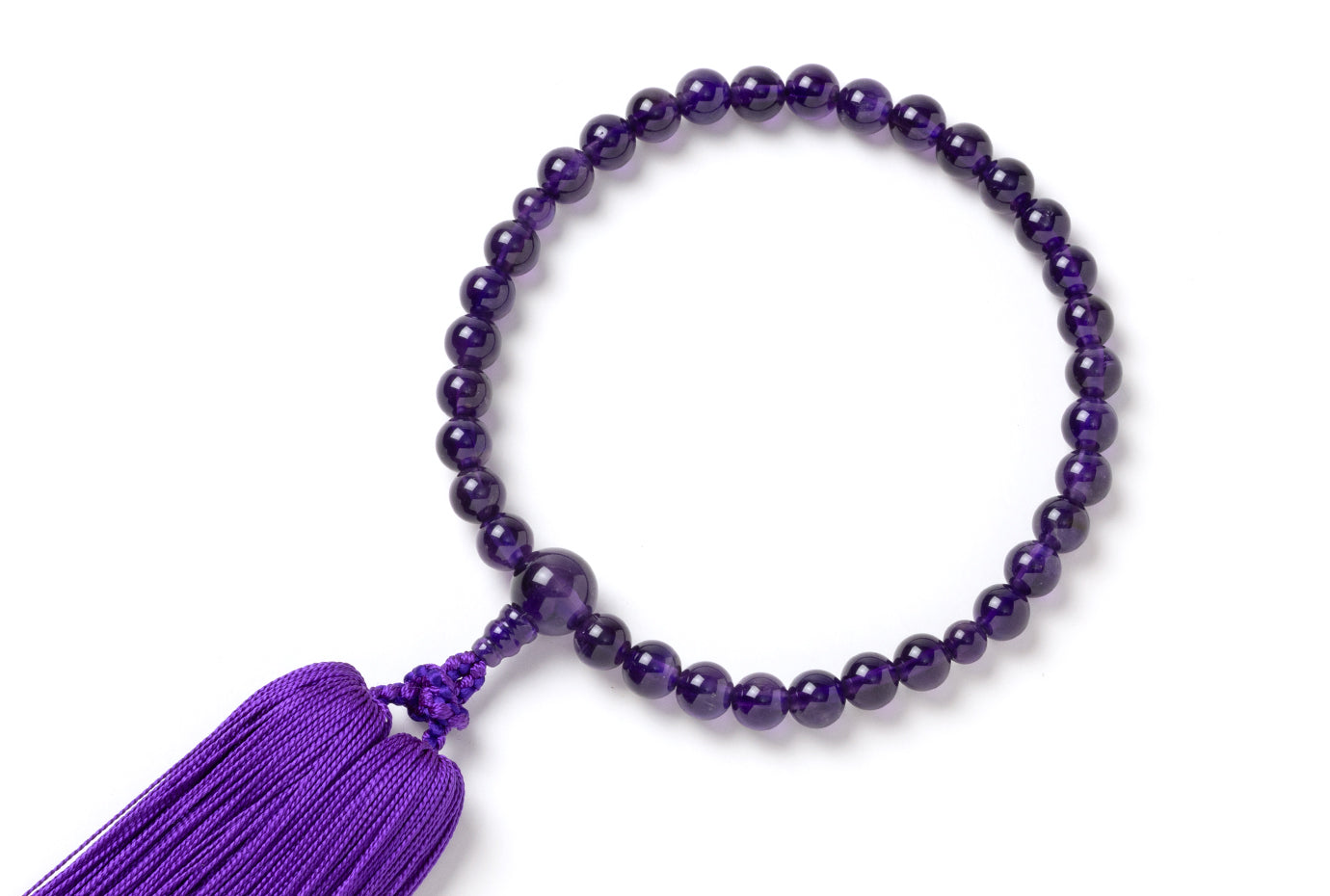 紫水晶8ミリ単念珠共仕立