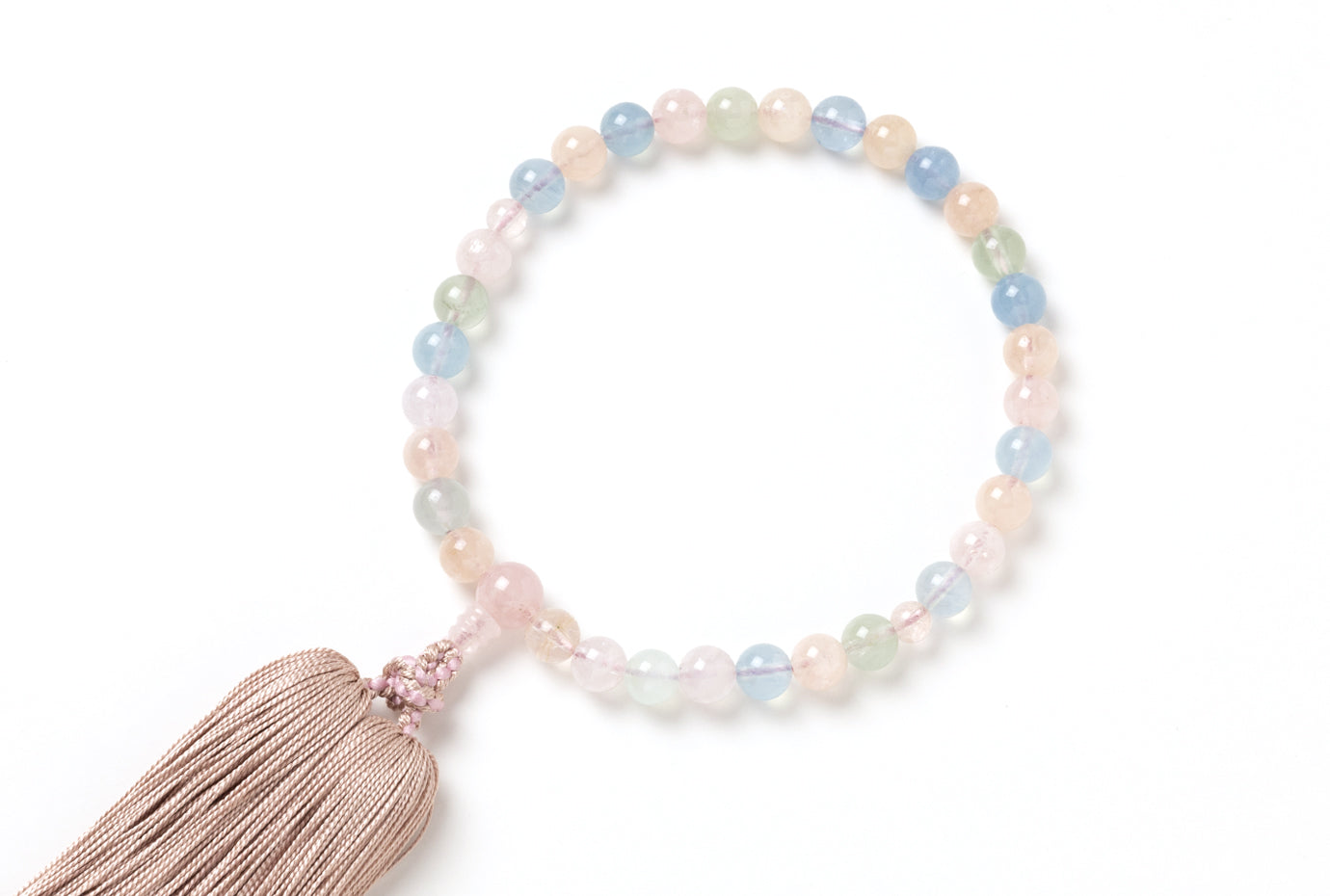 ミックスベリル8ミリ単念珠共仕立