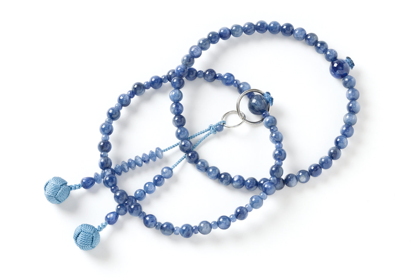 カイヤナイト八寸浄土珠数共仕立