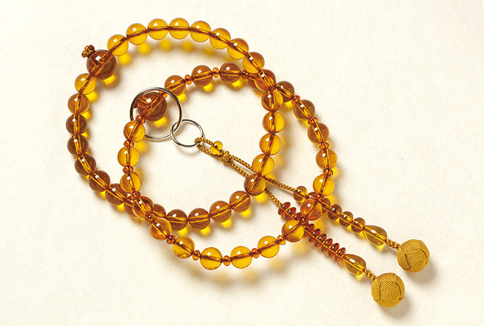 琥珀三万浄土珠数共仕立