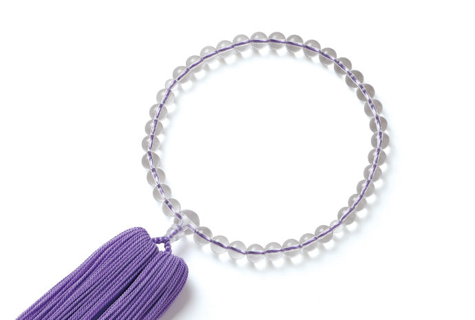 B水晶7ミリ単念珠共仕立