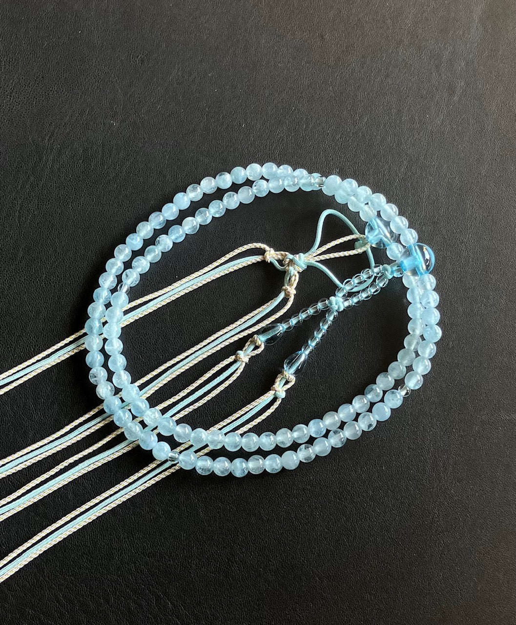 アクアマリン６ミリ布教用念珠ブルートパーズ仕立