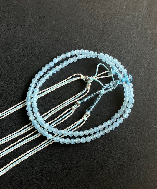 アクアマリン６ミリ布教用念珠ブルートパーズ仕立