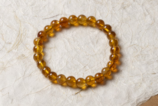 ウルグアイシトリンクオーツ７ミリブレス共仕立